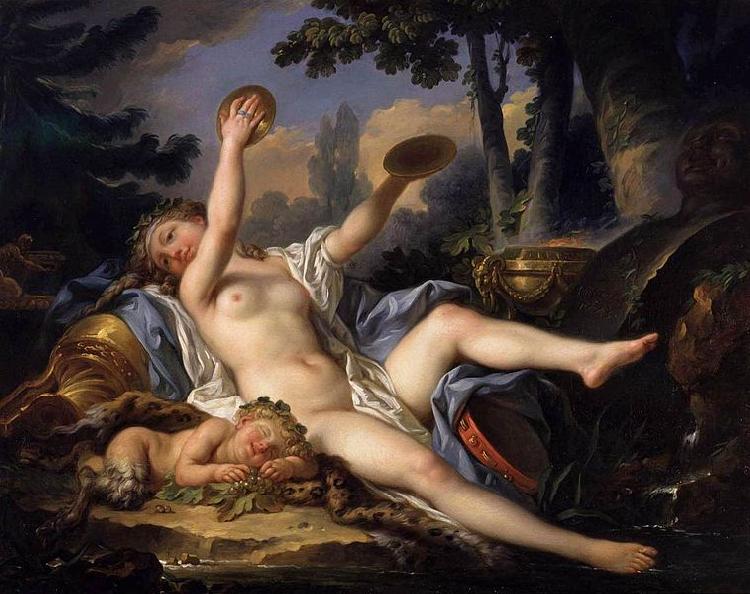CANTARINI, Simone Reclining Bacchante Playing the Cymbals oil painting image